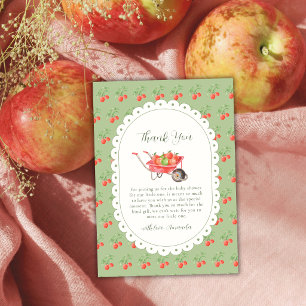 Cottage Ernte Apfel Unseres Auges Baby Shower Dankeskarte