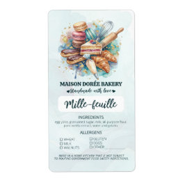 Cottage Food Law Bakery Pastry Ingredient Allergen