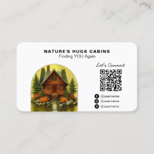 *~* Cottage-Foto-Ferienhaus-Reservierung QR AP49 L Visitenkarte