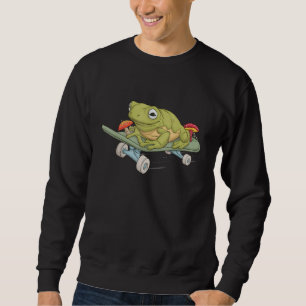 Cottage Frog Skateboard Ästhetische Männer Frauen Sweatshirt