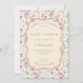Cottage Garden Antique Baby Shower Einladung (Vorderseite)