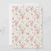 Cottage Garden Antique Baby Shower Einladung (Rückseite)