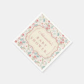 Cottage Garden Antique Baby Shower Serviette (Ecke)