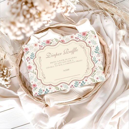 Cottage Garden Antique Diapper Raffle Begleitkarte