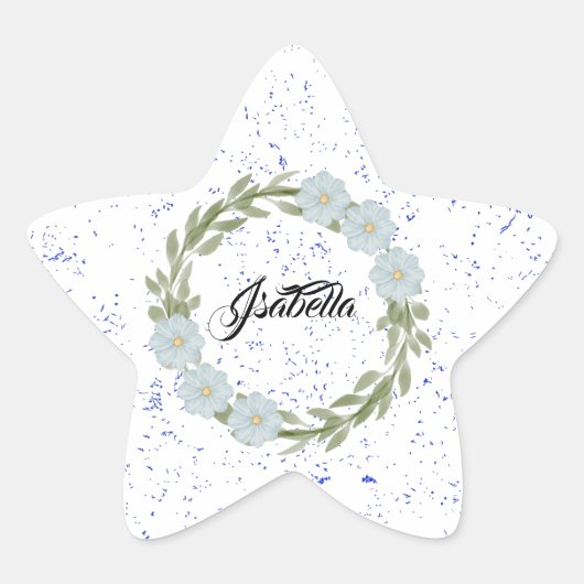 Cottage Garden bouquet Flowers Stern-Aufkleber (Vorderseite)