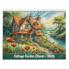 Cottage Garden Charm – Scenic Calendar 2026 Kalender