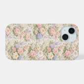 Cottage Garden Floral Pattern iPhone 15 Hülle (Rückseite (Horizontal))