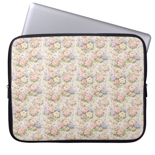 Cottage Garden Floral Pattern Laptopschutzhülle (Vorderseite)