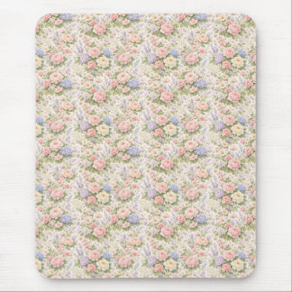 Cottage Garden Floral Pattern Mousepad