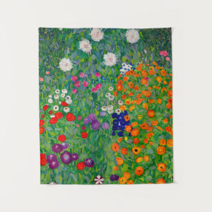 Cottage Garden Gustav Klimt Wandteppich