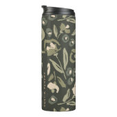 Cottage Garden Hand-Drawn Bold Inky Floral Pattern Thermosbecher (Nach rechts gedreht)