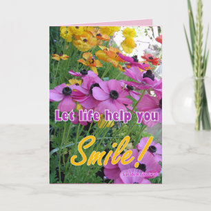 Cottage Garden Smile Pink Rannunculus Blumenkarte Karte