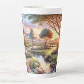 Cottage Garden Stream at Sunset Milchtasse (Vorderseite)