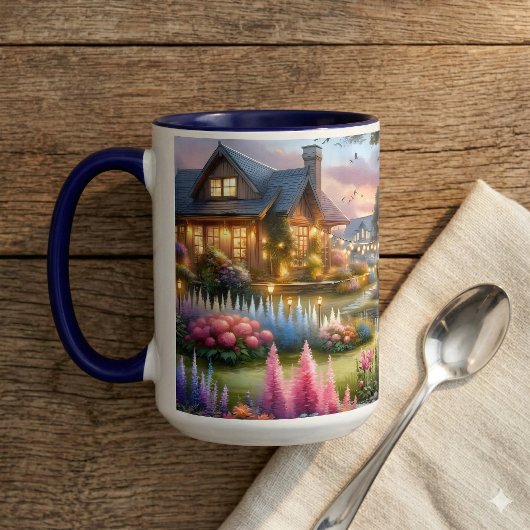 Cottage Garden Stream at Sunset Tasse