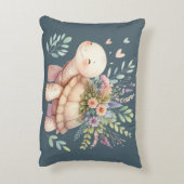 Cottage Garden Turtle Watercolor Dekokissen (Rückseite(Vertikal))