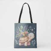 Cottage-Garten-Schildkröte Aquarell Tasche (Vorderseite)