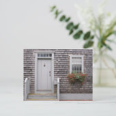 Cottage Grau Postkarte (Stehend Vorderseite)