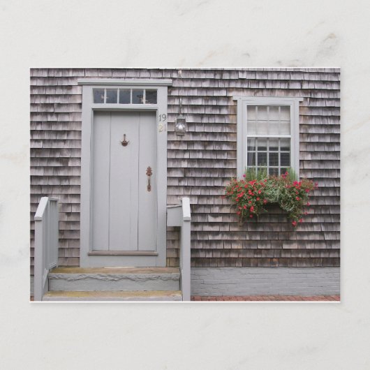 Cottage Grau Postkarte (Vorderseite)