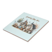 Cottage Haven Florale Häuser Illustration Fliese (Seite)