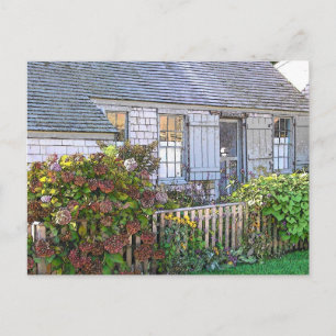 Cottage in Sconset - VINTAGE LOOK Postkarte
