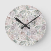 Cottage-Kern-Leichenbläschen Runde Wanduhr (Vorderseite)