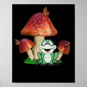 Cottage-Kern-Pilzfrosch für botanischen Shroom Myc Poster