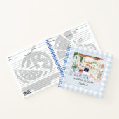 Cottage Kitchen Soft Blue Gingham Family Recipe Notizblock (Innenseite)