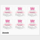 Cottage Law Trendy Pink Bakery Ingredients Sticker (Blatt)