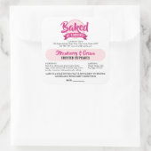 Cottage Law Trendy Pink Bakery Ingredients Sticker (Tasche)
