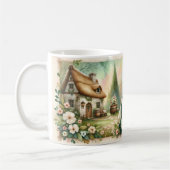 Cottage Leprechaun Patchwork Quilt Scene Kaffeetasse (Links)