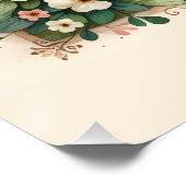 Cottage Leprechaun Patchwork Quilt Scene Poster (Ecke)