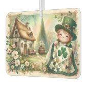 Cottage Leprechaun Patchwork Quilt Szene Autolufterfrischer (Links)