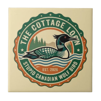 Cottage Loon Stupid Canadian Wolf Bird  Fliese