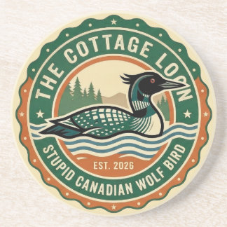 Cottage Loon Stupid Canadian Wolf Bird  Getränkeuntersetzer