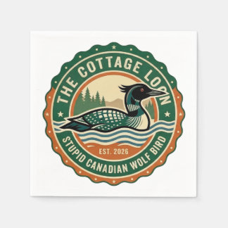 Cottage Loon Stupid Canadian Wolf Bird  Serviette