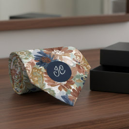 Cottage Meadow Wildflower – Nature monogram Krawatte