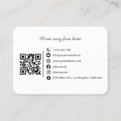 Cottage Mountain Cabin Rental QR Code  Visitenkarte (Rückseite)