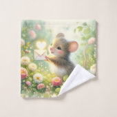 Cottage Mouse Love Letter Meadow Badhandtuch Set (Waschlappen)