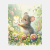 Cottage Mouse Love Letter Meadow Fleecedecke (Vorderseite)