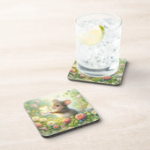 Cottage Mouse Love Letter Meadow Getränkeuntersetzer (Rechte Seite)