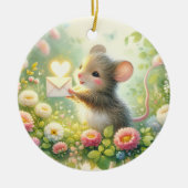 Cottage Mouse Love Letter Meadow Keramik Ornament (Vorne)
