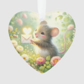 Cottage Mouse Love Letter Meadow Ornament (Vorderseite)