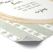 Cottage Pear Baby Shower Mom-osa Bar Poster (Ecke)