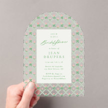 Cottage Pink Floral Trellis Bridal Shower Party