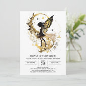 Cottage Princess Fairy Birthday Charm Einladung (Stehend Vorderseite)