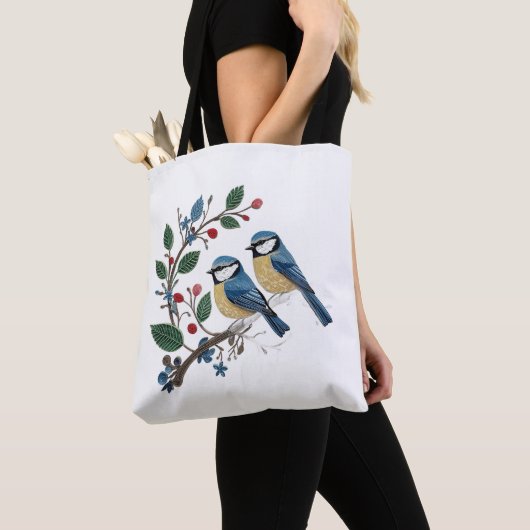 Cottage Quilling Effect Birds on a vine Tasche (Von Nahem)