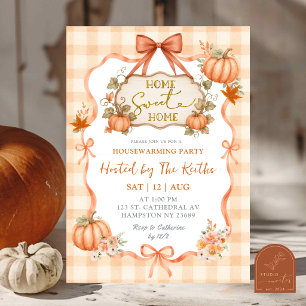 Cottage-Scharm-Kürbis-Herbst-Housewarming-Party Einladung