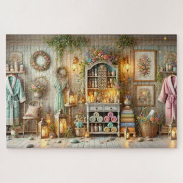 Cottage-Spa-Rückzugsort Gemütliches Wellness-Zimme Puzzle