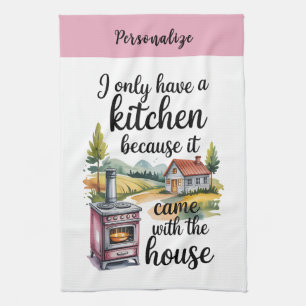 Cottage-Stil Retro-Herd lustige Aussage personalis Geschirrtuch