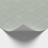 Cottage-Stil Salbeigrün Gingham Klassiker Geschenkpapier (Ecke)